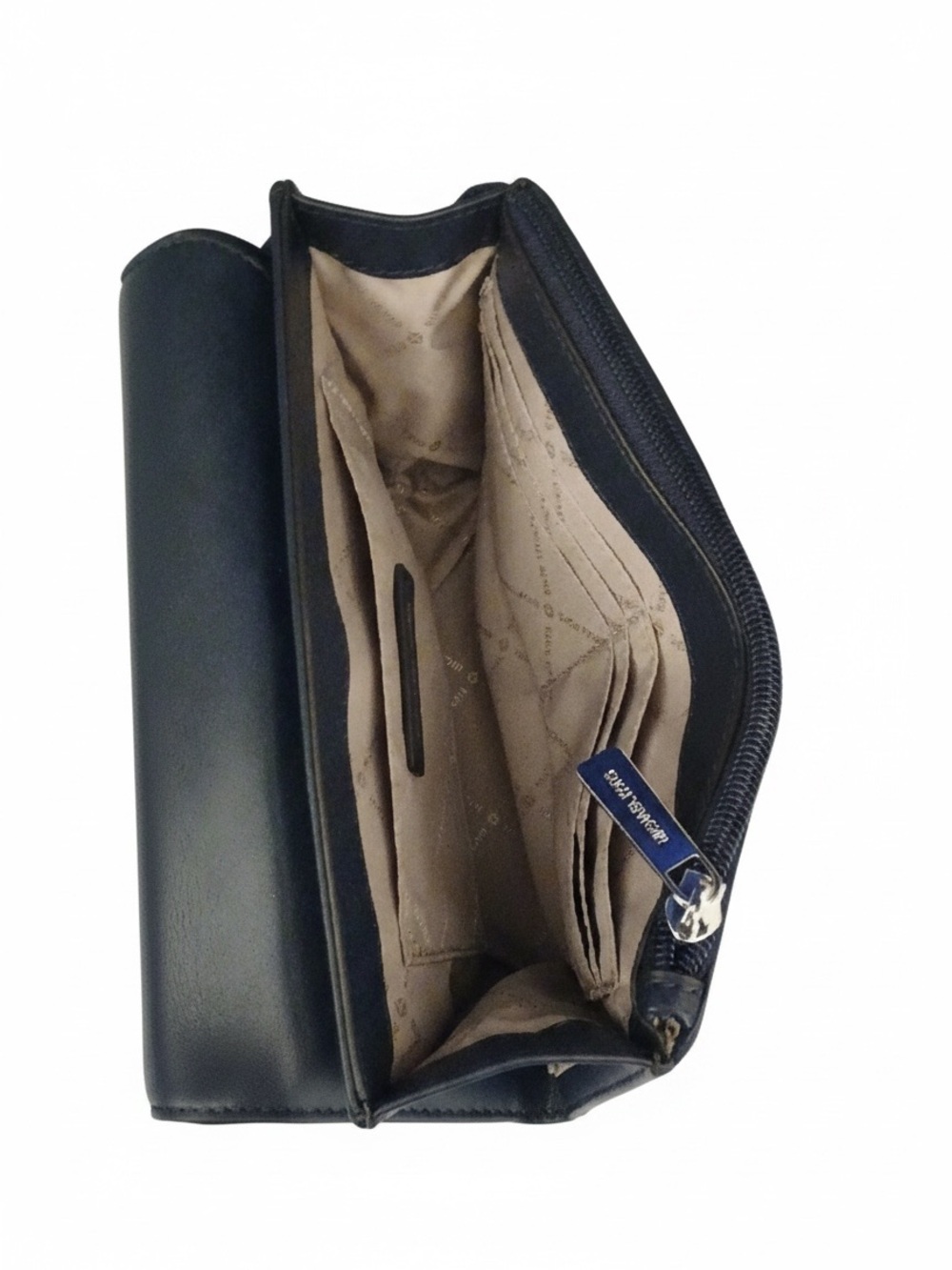 Michael Kors Sloan Editor Studded Navy Leather & Suede Shoulder Bag - Picture 8 of 10